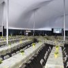 100 x 100 pole tent inside