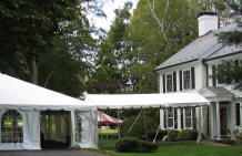 marquee tent to house