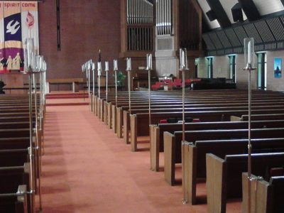 brass pew mount candelabra church