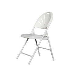 White Fanback Folding Chair