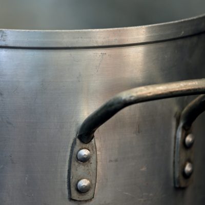 aluminum pot detail