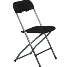 black and chrome chair