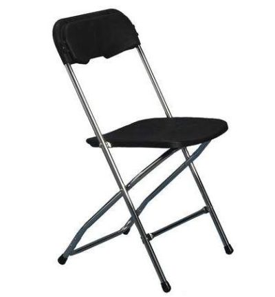 black and chrome chair