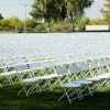 white folding chairs setup
