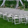 white folding chairs setup