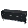 A black and silver collapsible bar. It is fully collapsed.