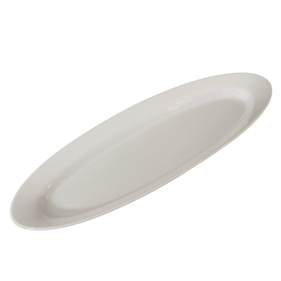 A white ceramic oval tray.