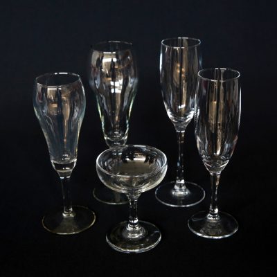 Champagne rental glass