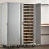 enclosed sheet pan rack with food