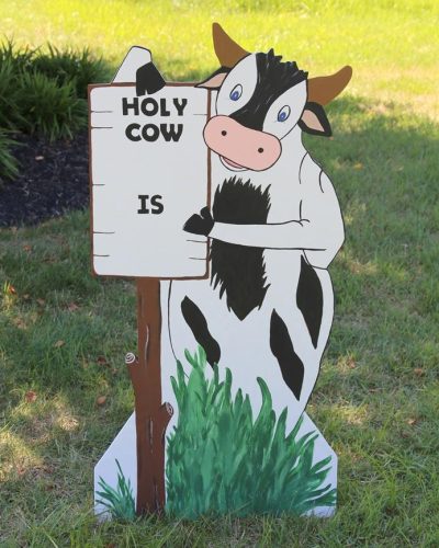 holy cow birthday lawn sign
