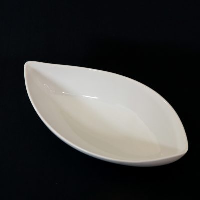 white ceramic canoe bowl 14 inch