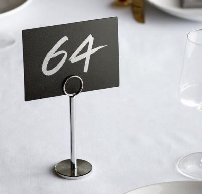 chrome table number stand