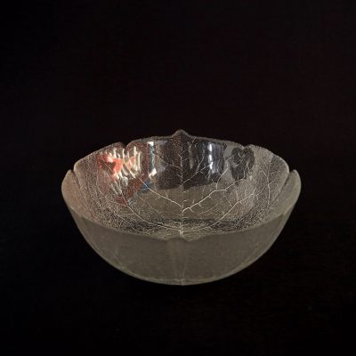 glass aspen leaf bowl