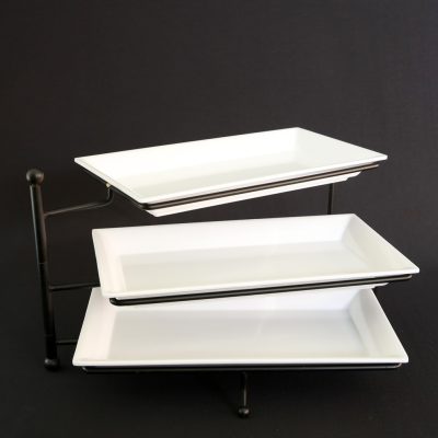 3 tier adjustable tray stand