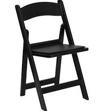 black resin chair rental furniture