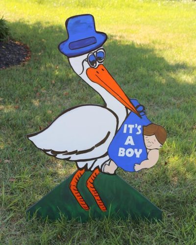 its a boy stork lawn sign