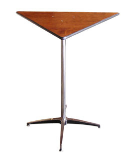 triangle pedestal bistro table