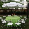 outdoor umbrella table setup
