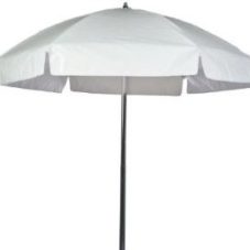 white vinyl umbrella rental