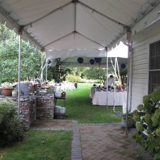 walkway wedding tent