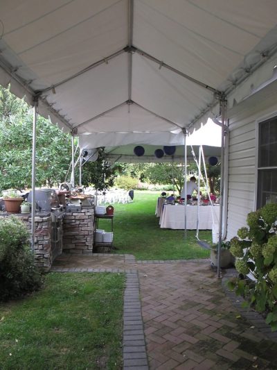 walkway wedding tent