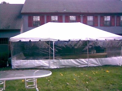 20x30 frame tent cafe walls