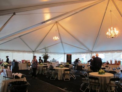 Mercer Museum 40x frame tent interior