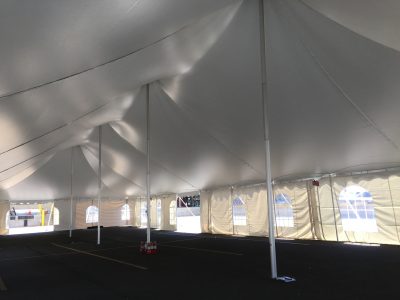 40x pole tent interior