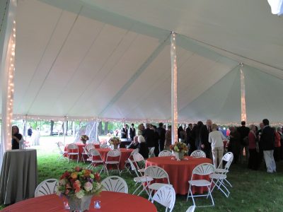 40x80 pole tent fundraiser interior