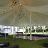 60' wide pole tent decor and dancefloor