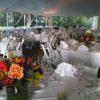 60x pole tent wedding setup