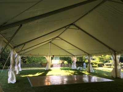30x wide frame tent inside