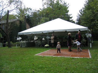 30x40 fiesta frame tent parquet dance floor