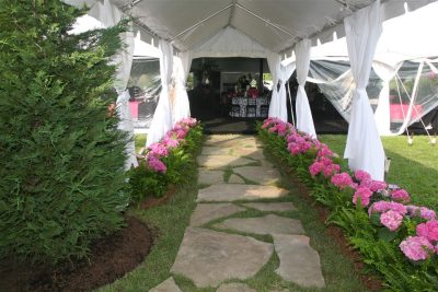 marquee tent over walkway