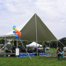 outdoor temporary staging tent