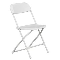 white folding chair