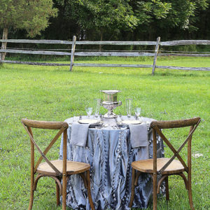 outdoor table setup rental furniture