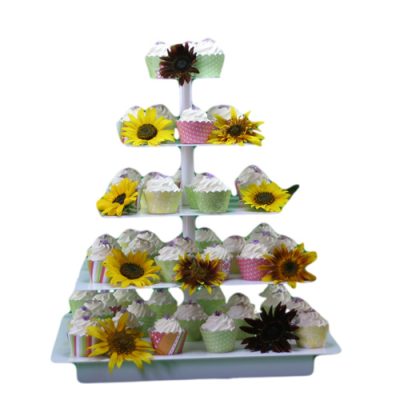 cup cake stand square white