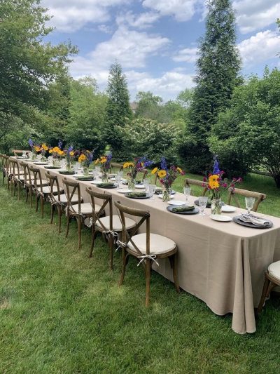 banquet table farm wedding