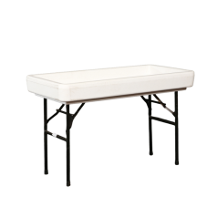 A 4 foot long freestanding Chillin' Table with no skirt.