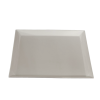 A 15" square white ceramic tray.