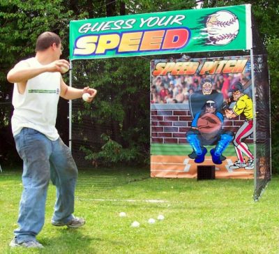 speed pitch baseball game rental