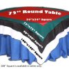 layout of square linen sizes on 72 inch round table