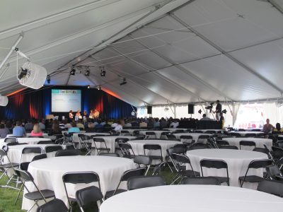 Animas corporate meeting seminar frame tent rental 50x frame tent