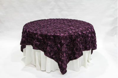 Aubergine Rosette linen rental