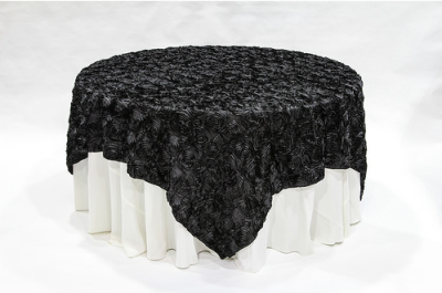 Black Rosette linen rental