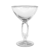 A 12oz martini glass. The stem splits into two in the center, then joins again at the bottom of the cup.