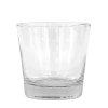 An 8oz old fashion glass with flared sides.