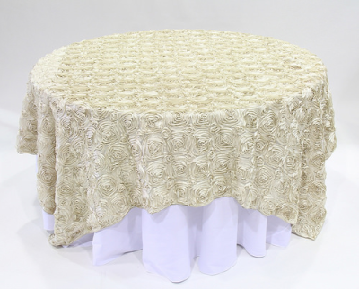 Ivory Rosette linen rental