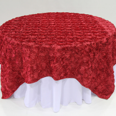 Red Rosette linen rental